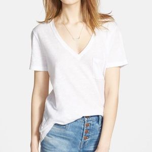 Madewell V-Neck Cotton Whisper Tee